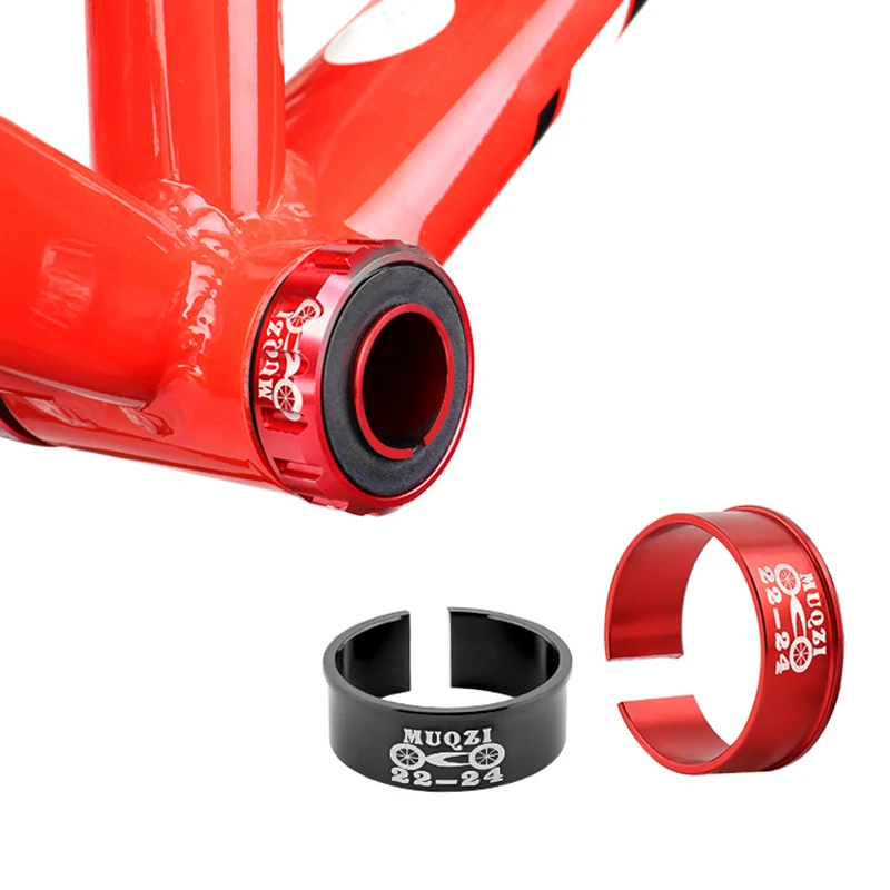 Bicycle bottom bracket adapter Bicycle bottom brackets adapter MUQZI MTB Road Bike Bottom Bracket Adapter 24mm To 22mm Conversion Washer Aluminum Alloy Adjust Ring