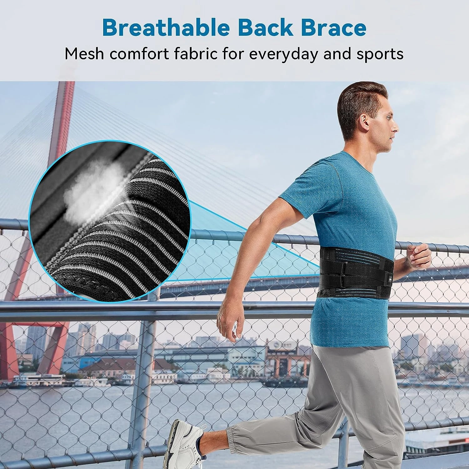 Maximum Relief Ultimate Comfortable Breathable Lower Back Pain Relief Support Belt-All-Inclusive Lumbar Support for Sciatica -
