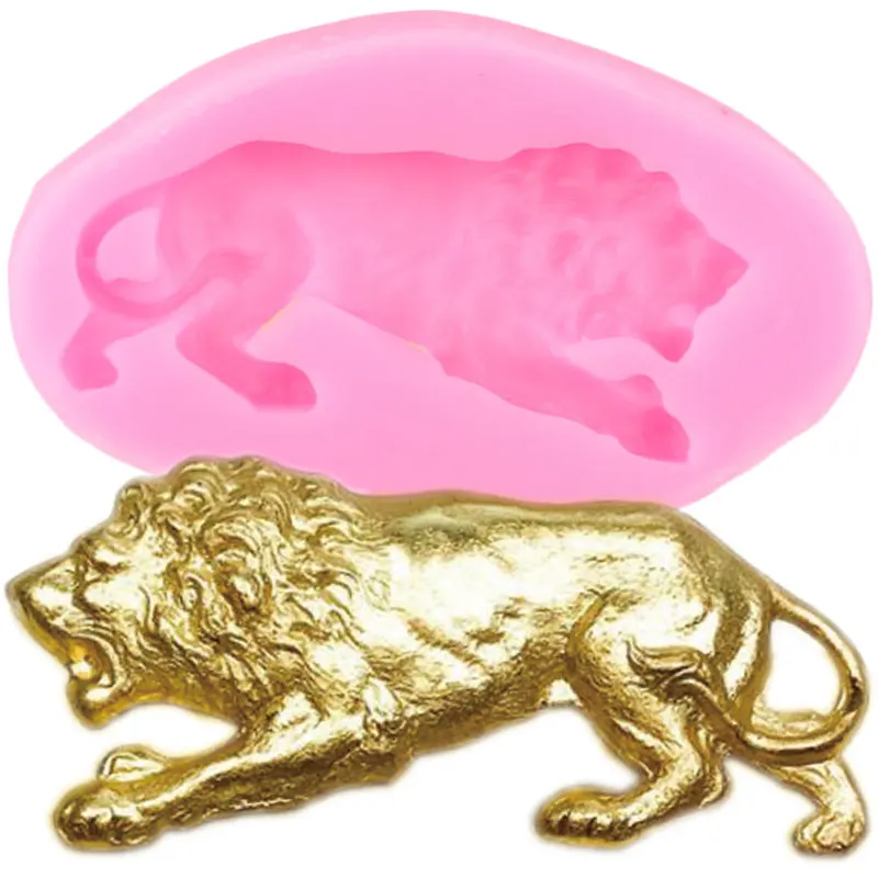 

Lion Shape Silicone Mold Animals Cupcake Topper Chocolate Making Mould Fondant Cake Decorating Tools Polymer Clay Candy Molds