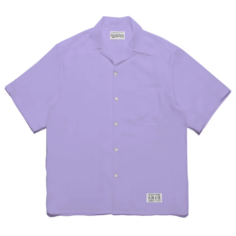 24ss Pure Colour Heaven Tokyo WACKO MARIA Short Sleeve Shirt Best Quality Summer Casual Mens Womens Hawaii Shirt Brand Tops 5