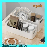 กล่องจัดระเบียบติดตู้แบบมีกาวติดผนังและแบบตั้งโต๊ะอเนกประสงค์สำหรับห้องครัว ไม่ต้องเจาะ ตะกร้าแขวนสำหรับเก็บของ 1