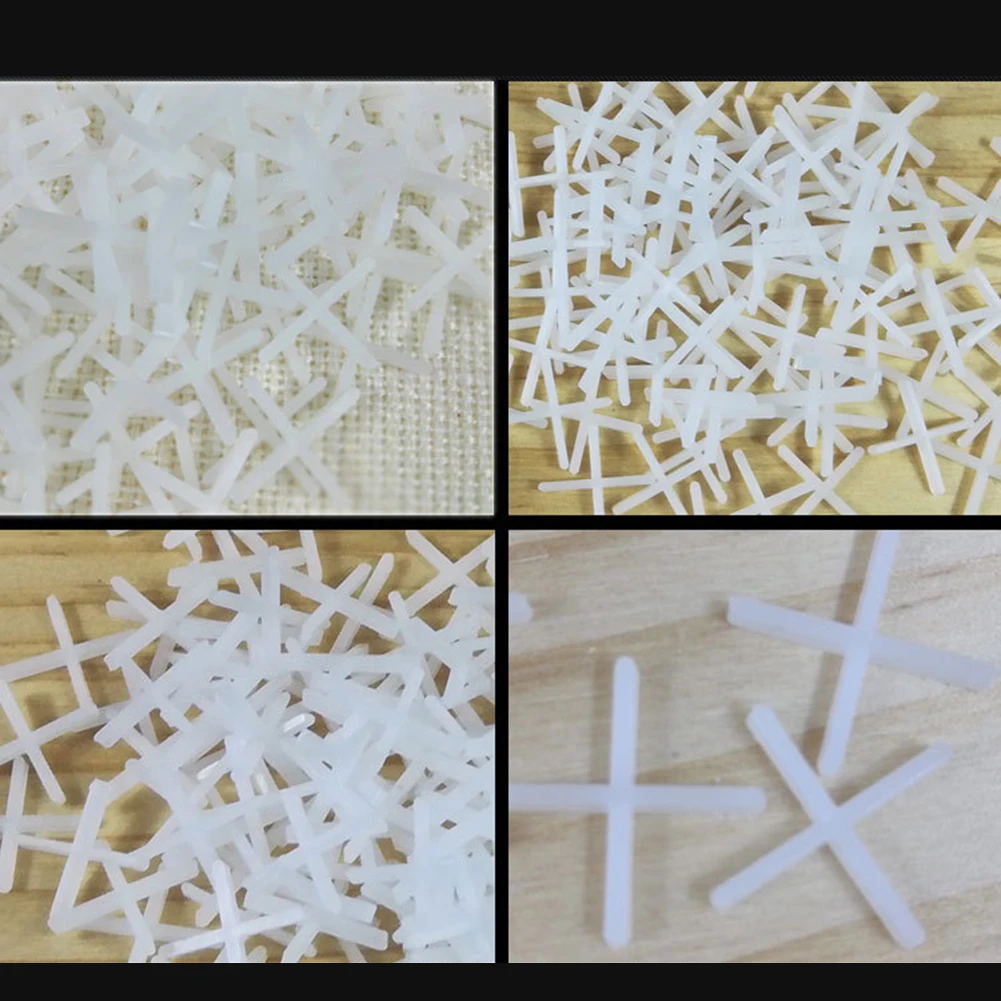200pcs 1/1.5/2/2.5/3mm Cross Ceramic Tile Leveling System Clips Tile Spacer Ceramic Floor Wall Laying Construction Tool