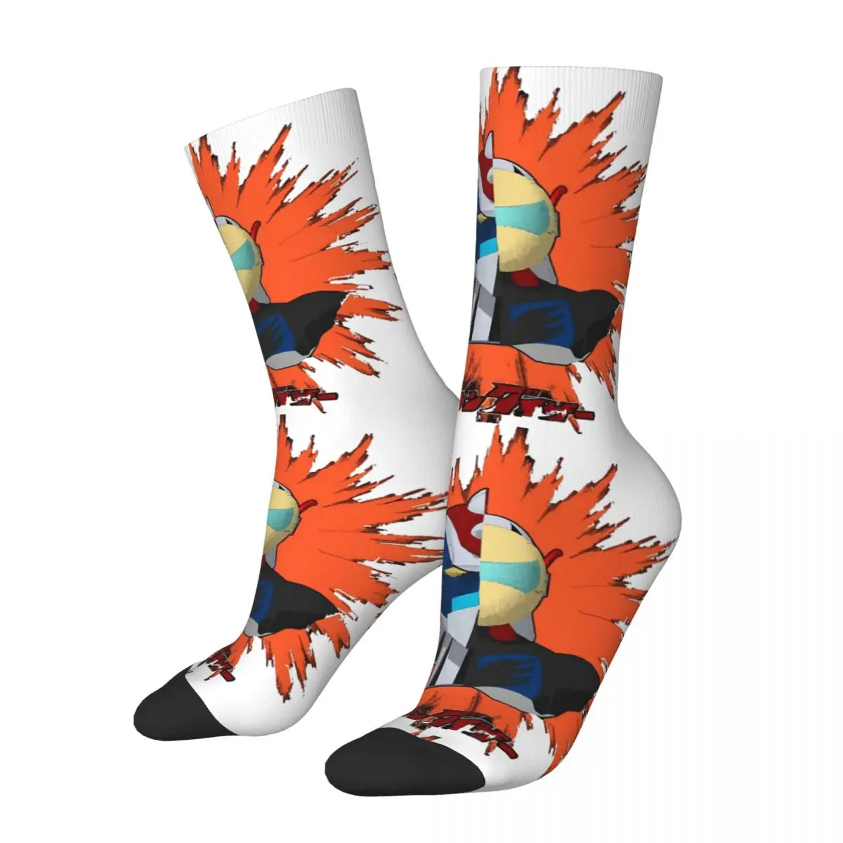 

Happy Funny Men's compression Socks Classic Retro Harajuku UFO Robot Goldrake Grendizer Hip Hop Novelty Casual Crew Crazy Sock