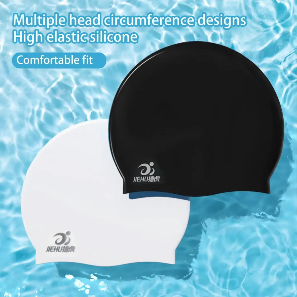 Extra Large Swim Cap Swimming Hat Non Slip Design High Elastic Waterproof Hair Swim Cap For Adults Плавательная Шапка 3