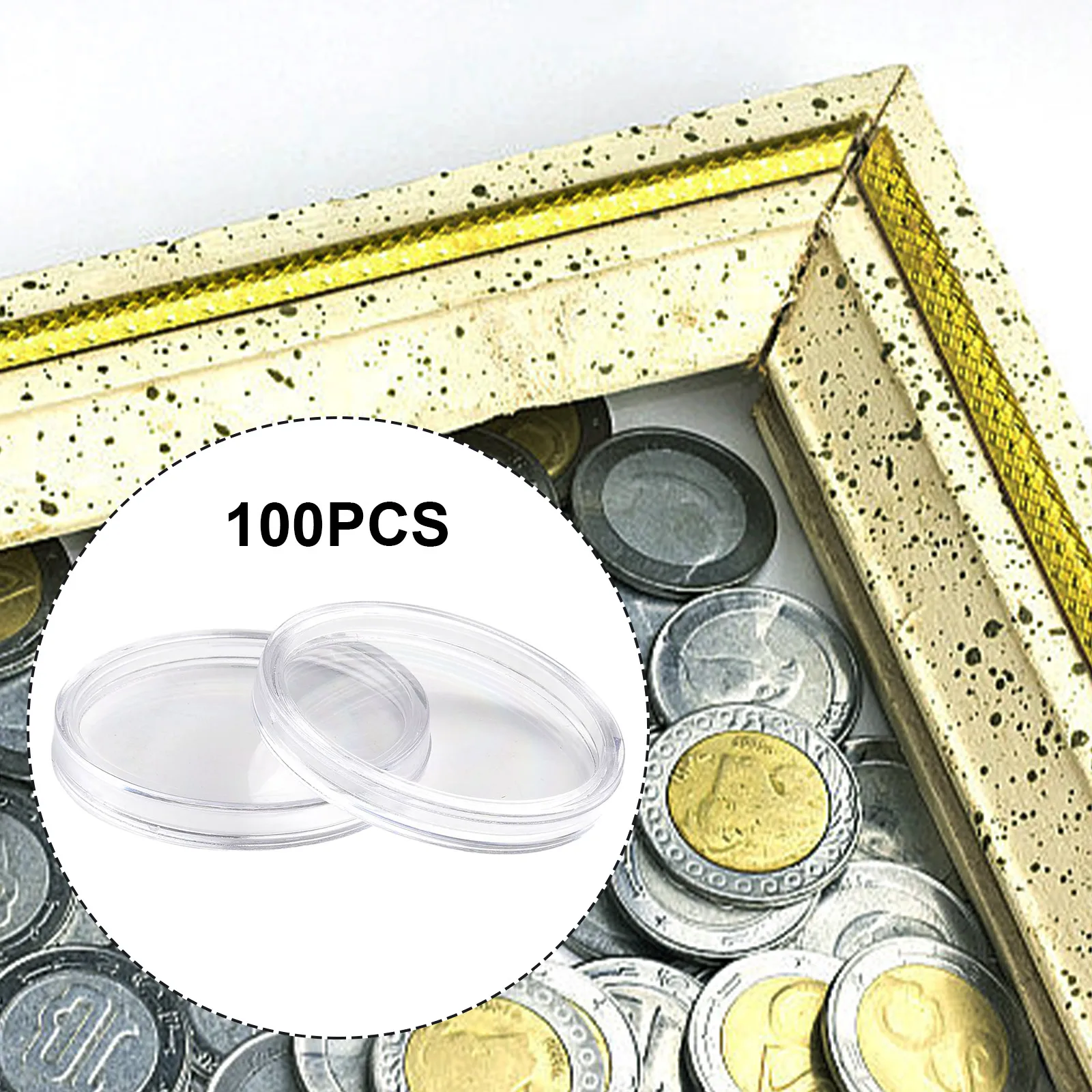 100 Pieces 32mm Clear Plastic Protector Capsules Containers Coins case For  Board Game Coin Collection Holder Boxes - AliExpress