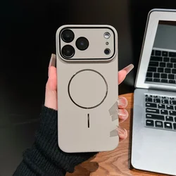 Slim Magnetic Phone Case with All - Inclusive Lens Protection for iPhone 15 (Tai Gray)