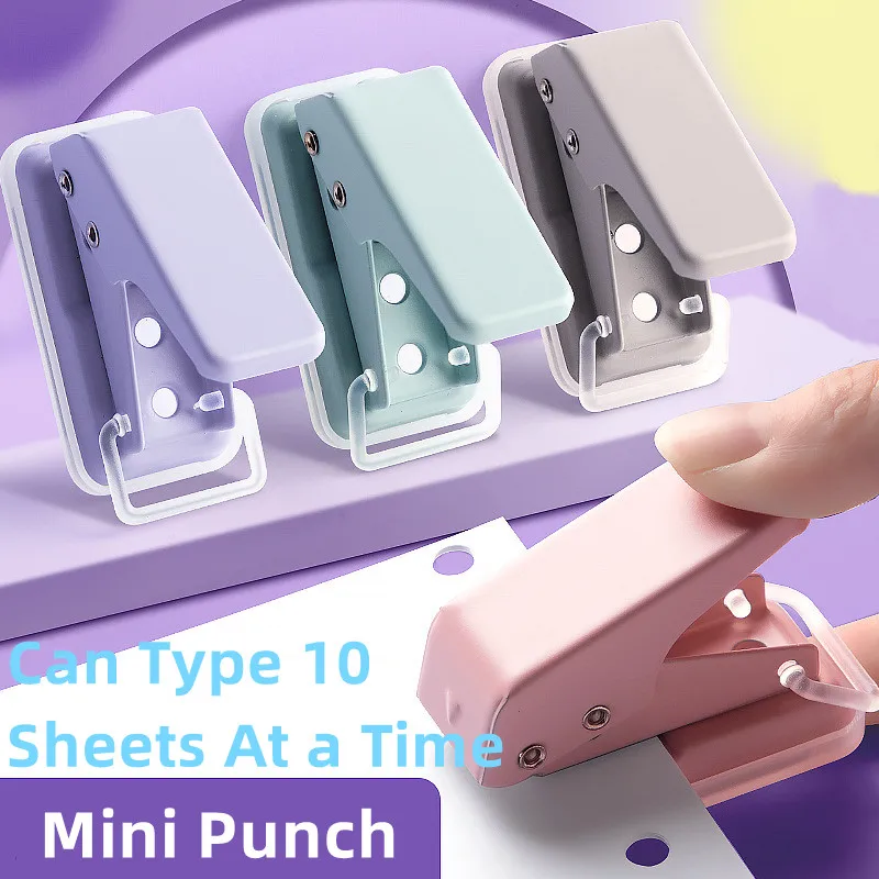 Mini Manual Punching Machine Student Stationery Loose-Leaf Household Items