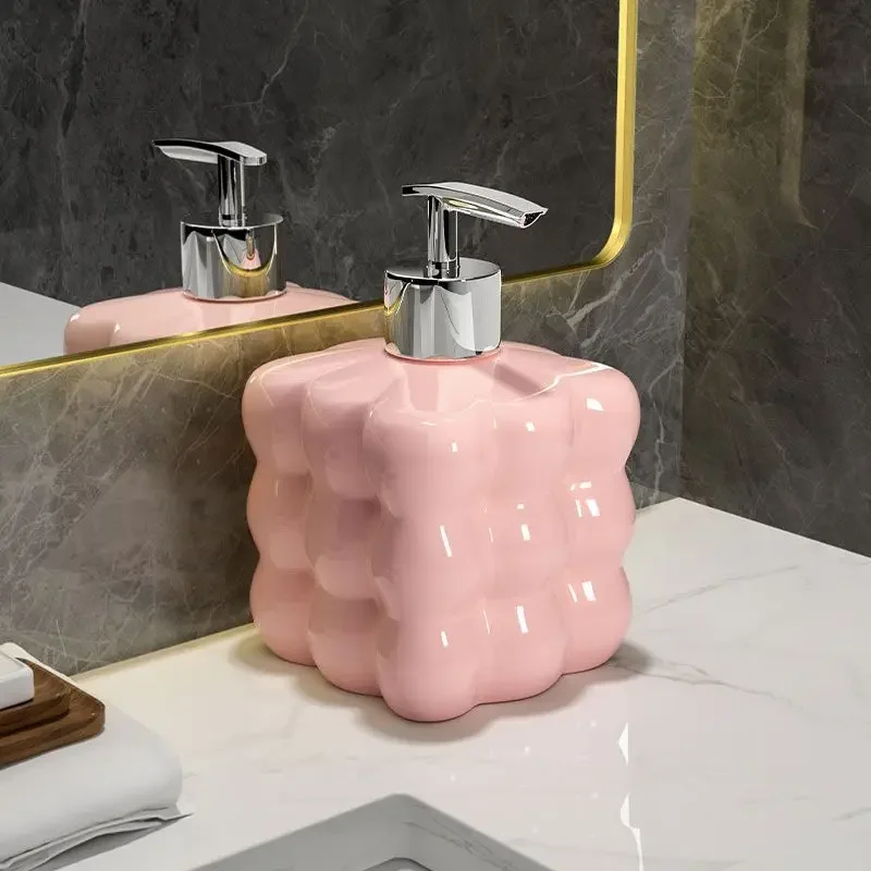 Soap Dispenser Modern Press Emulsion Bottle Bathroom Accessories Hand Sanitizer Soap Dispenser Ceramic Moisturizing Bottle
