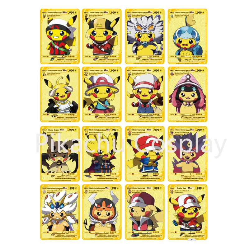 

27 Styles Pokemon Pikachu Cosplay Overlord Gold Metal Saint Seiya Toys Hobbies Hobby Collectibles Game Collection Anime Cards