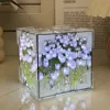DIY Tulip Mirror Cube Lamp Simulation Flower Bedroom Sleeping Table Lamp Handmade Craft Tulip Mirror Night Light Birthday GiftS 4