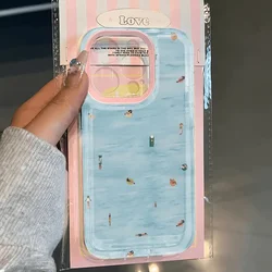 Vibrant Summer Swim Shockproof Soft Phone Case Cover - iPhone 12 Mini (-1)
