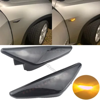 2PCS LED Side Marker Signal Light For BMW X5 E70 X6 E71 E72 X3 F25 Clear/Smoke Dynamic Flowing Sequential Blinker Lamp 1