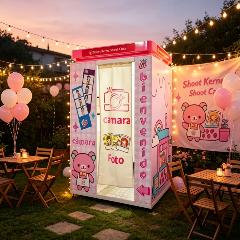 Cabina Fotografica Intelligente, Chiosco Selfie Commerciale Portatile Personalizzabile per Eventi nei Centri Commerciali