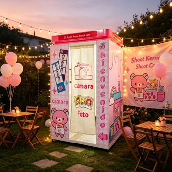 Cabina Fotografica Intelligente, Chiosco Selfie Commerciale Portatile Personalizzabile per Eventi nei Centri Commerciali