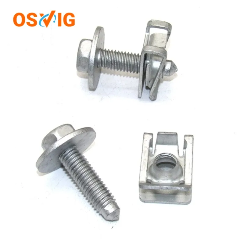 1SET 5pcs NO# A0049941845 + 5pcs OE# N000000001410 Connect Body Screw with Washer & U-Nut-for Mercedes-Benz