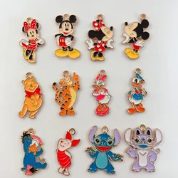 10pcs Pack Alloy Drops Animal Stitch Charm Pendant Necklace Keychain DIY Handmade Keychain Necklace Cute Earring charms