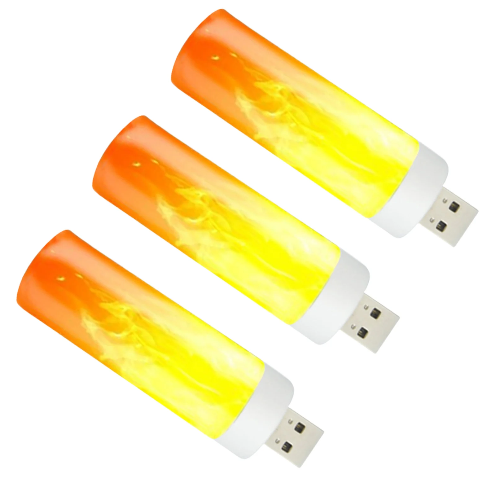 LED Flame Effect Light Flame Bulb Save Energy LED Flame Light Fireplace Lights for Room Party Bar Decor Power By USB Charging