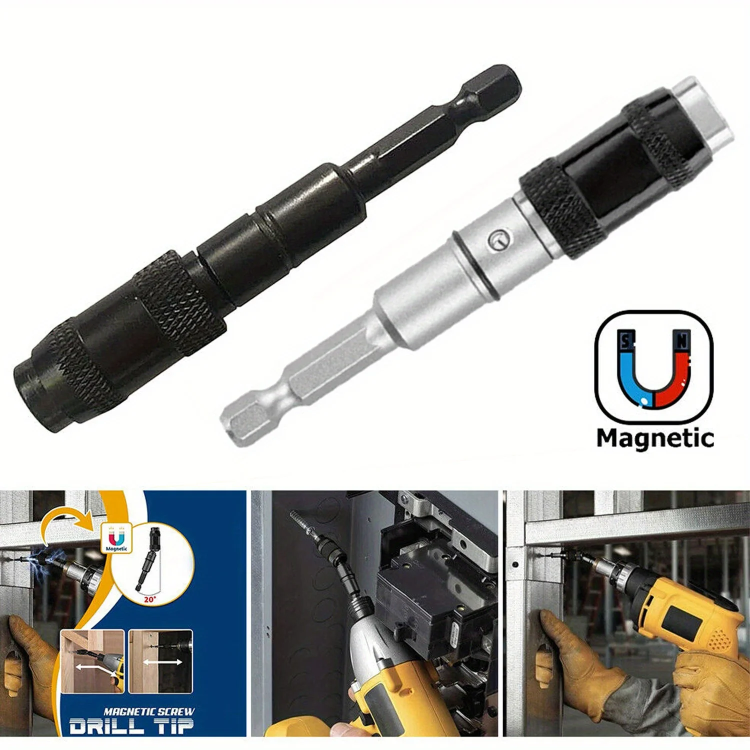Magnetic Screw Drill Tip Impact Tough Bit Holder