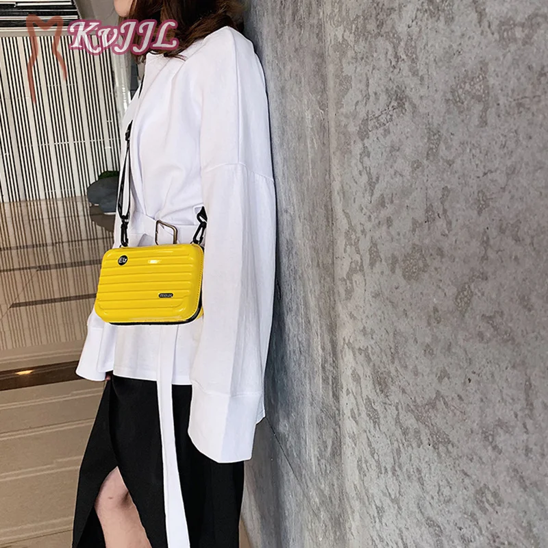 Luggage Small Bag Women\'s Crossbody Shoulder Personality Hand-Held Mini Suitcase-Style Box Small Square Women\'s Bag