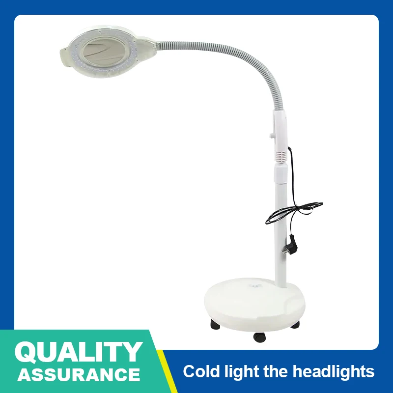

Hot Sale Headlights Dimming Beauty Facial Lighting LED 3X Magnifying Floor Stand Lamp Glass Cold Light Magnifier