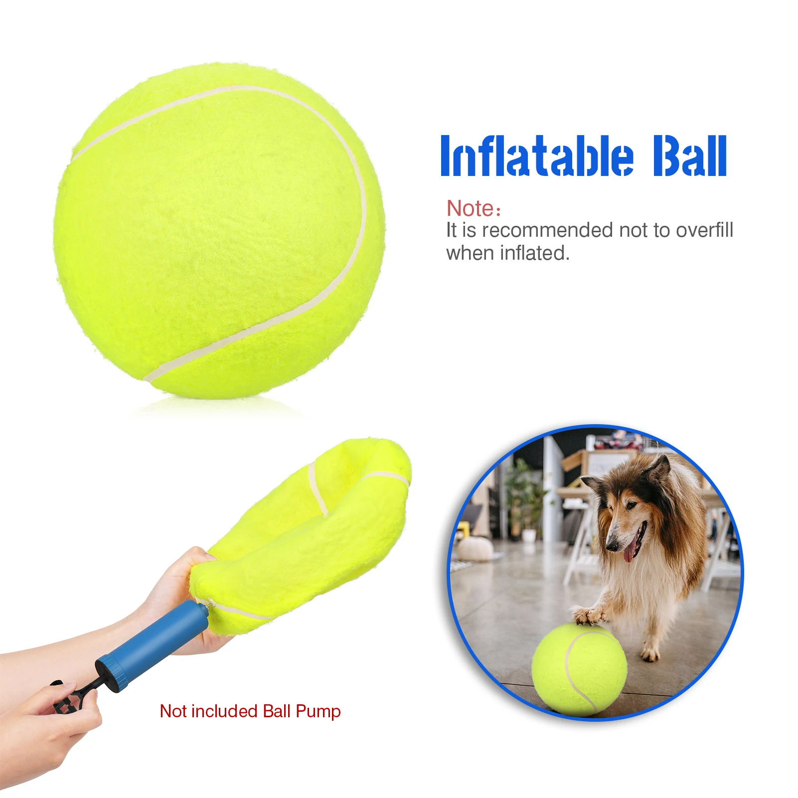 9.5" Oversize Giant Tennis Ball for Children Adult
