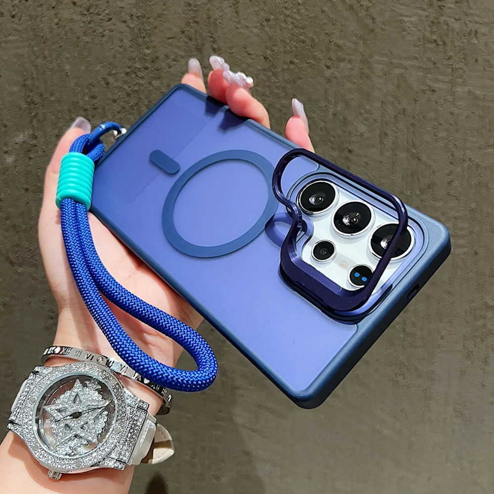 Magnetic Lens Bracket Lanyard Stand Phone Case 1