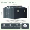 10X12X7.5 FT Outdoor Steel Storage Shed with Lockable Doors, 2 Windows, Transparent Roof Panels 5
