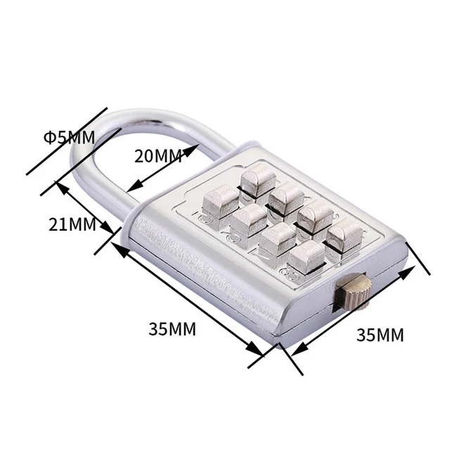 8 Digits Password Code Combination Padlock Zinc Alloy Suitcase For Luggage Travel Code Smart Lock Code Keyed Anti-thieft Lock 6