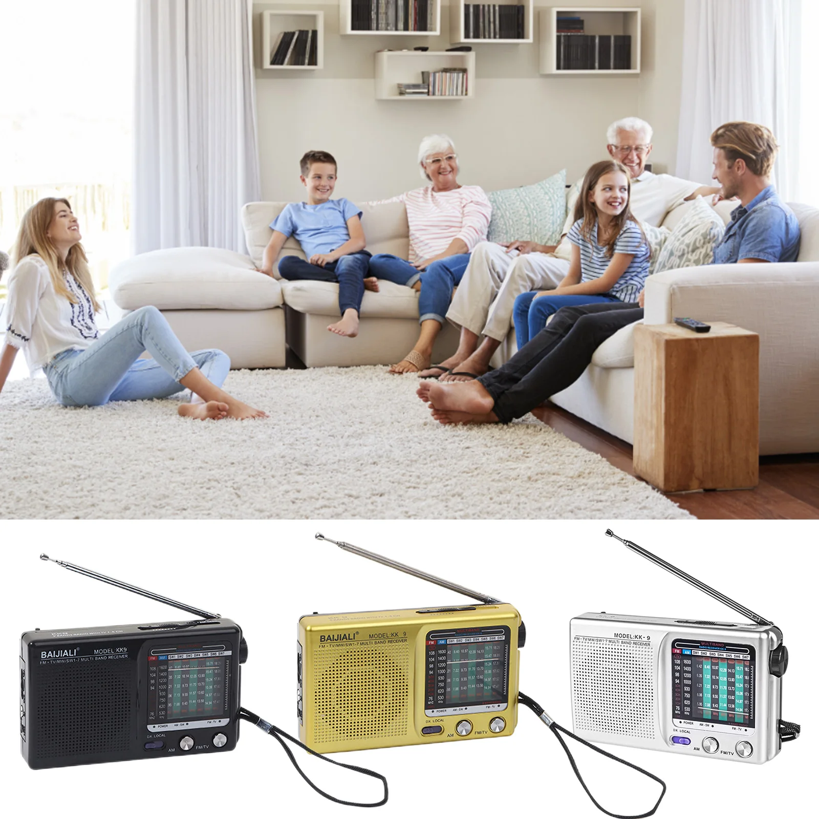 PlasticEmergencyWeatherRadioFullBandMiniWeatherRadioSWAMFM