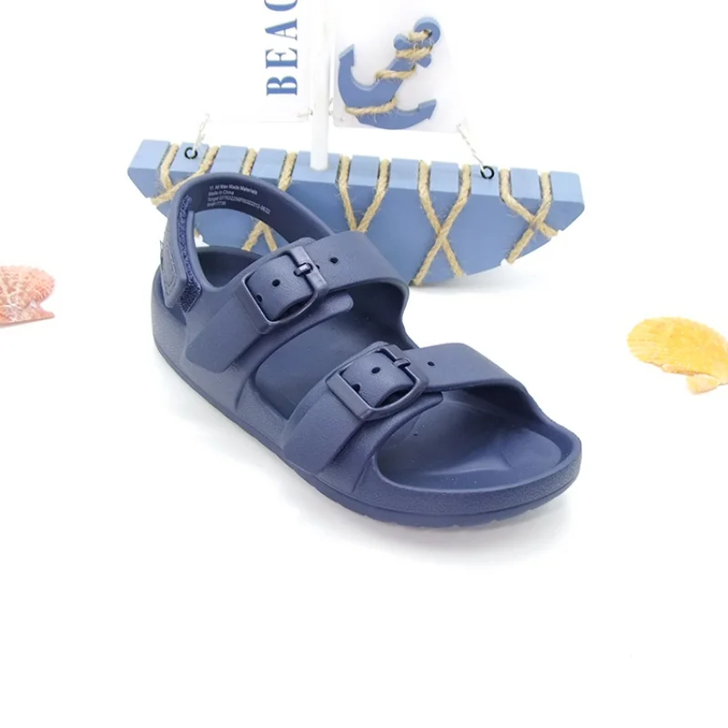 EVA sandals male and female children's flip flops with back strap anti slip sandals beach quick drying baby sandals for boys 3