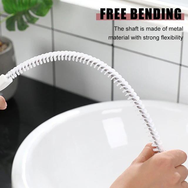 Sink Drain Cleaning Brush Super Flexible Cleaning Tool Drain Clog Remover  Brush For Bathroom Kitchen 5PCS 