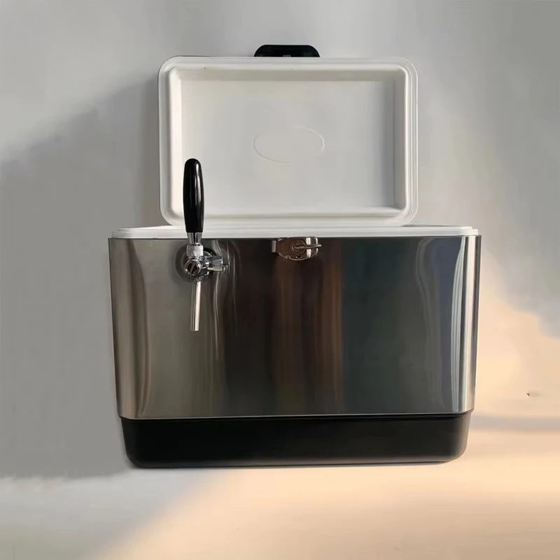GB1110103 Hot Selling Single 304 Stainless Steel 50L Four Taps Beer Coil Jockey Cooler Box 3