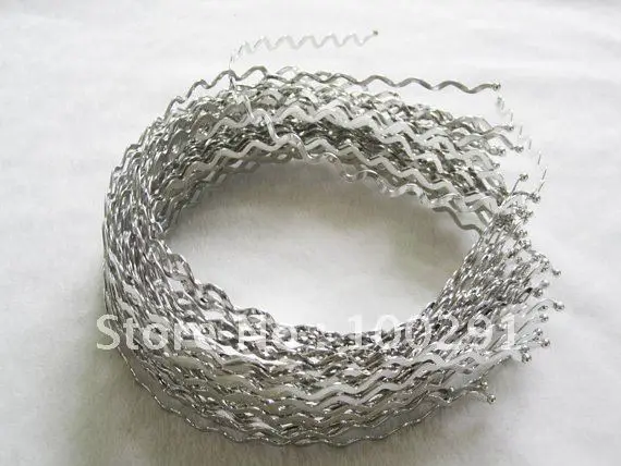 

200pcs 5mm Rhodium Plated Tone Metal Hair Bands Headbands NICKEL FREE Jewely findings accessories