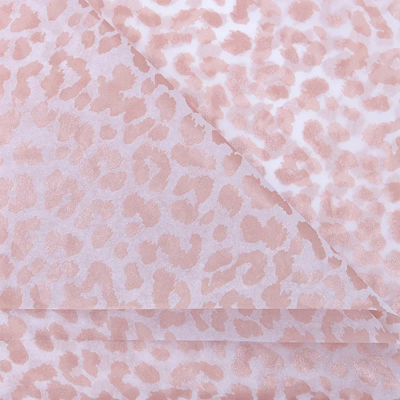 20sheets Leopard Printed Translucent Tissue Paper 50X70CM Wrapping Paper Gift Packaging Craft Roll Wine Clothing Wrapping