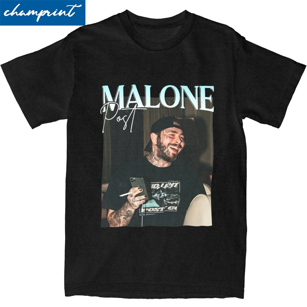 Футболка мужская хлопковая с коротким рукавом и круглым вырезом