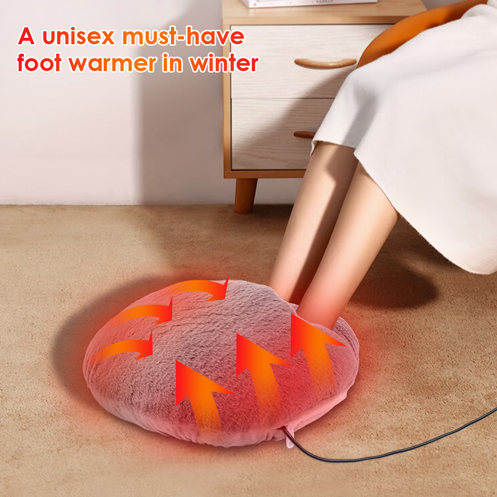 Foot Warmer Heater Soft Velvet Removable Washable Pad Winter Universal For Home Bedroom Sleeping Office