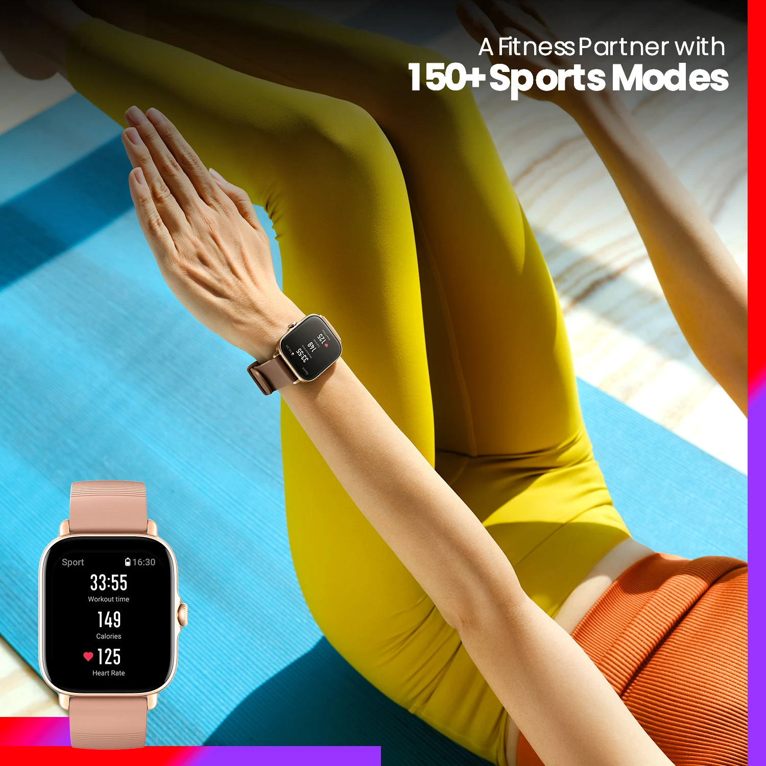ο Amazfit GTS 3 GTS3 GTS-3 Ʈ ġ Zepp OS HD AMOLED ÷ 1.75 ġ 341 PPI 100 + ð