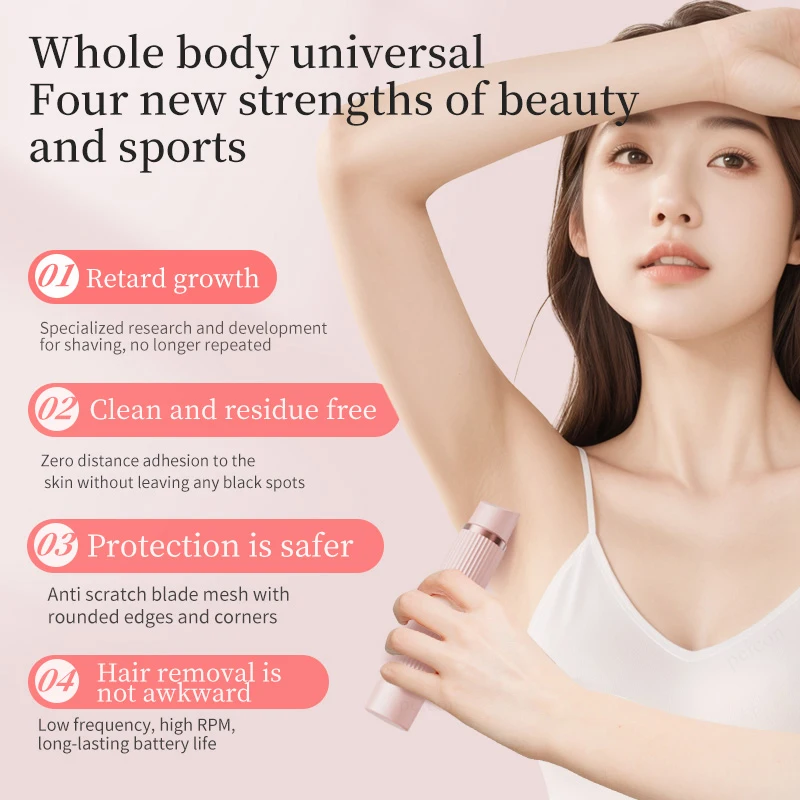 Electric Shaver for Women Bikini Trimmer Facial Mustache Hair Removal