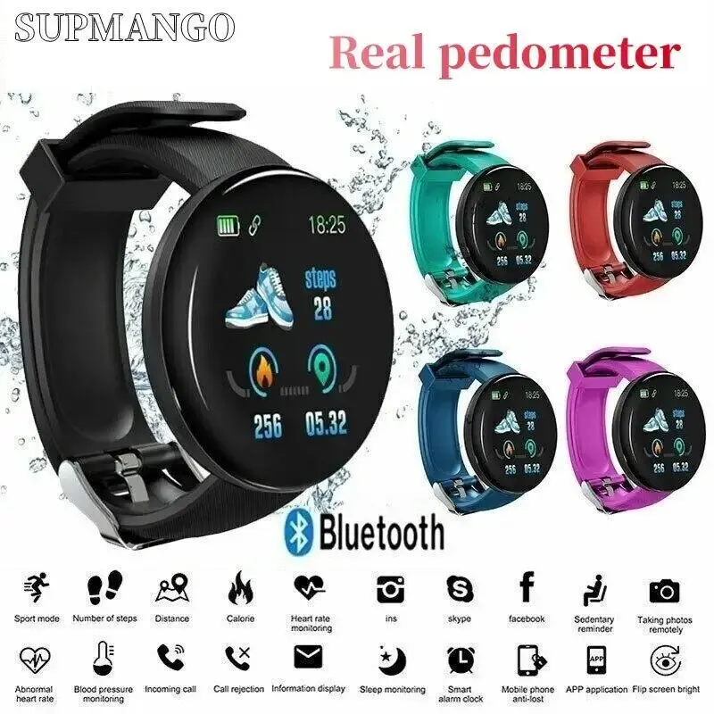 Smart watch Real Pedometer Fitness Tracker Blood Pressure Sport Bracelet Men Women