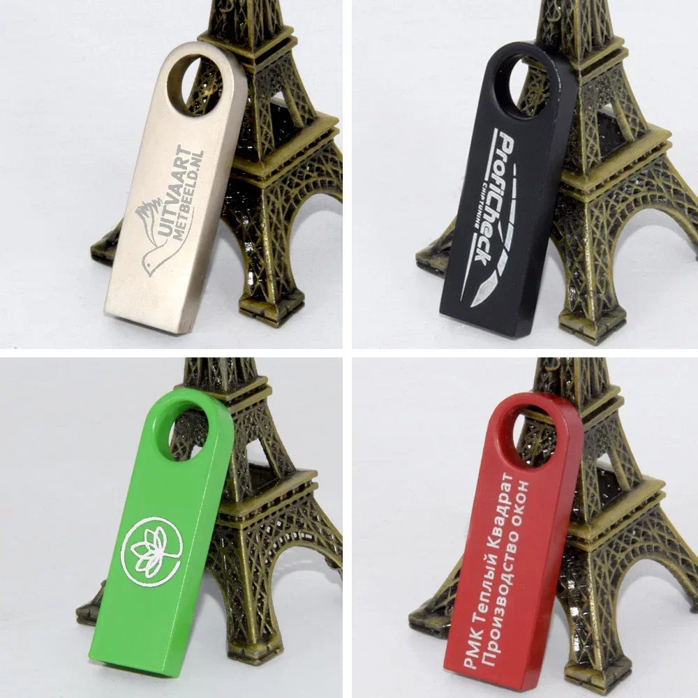 USB 플래시 드라이브, 64GB 32GB 펜 드라이브, 크리에이티브 메탈 펜 드라이브, 고속 U 디스크 메모리 셀 USB 스틱, 50 개/로트 도매