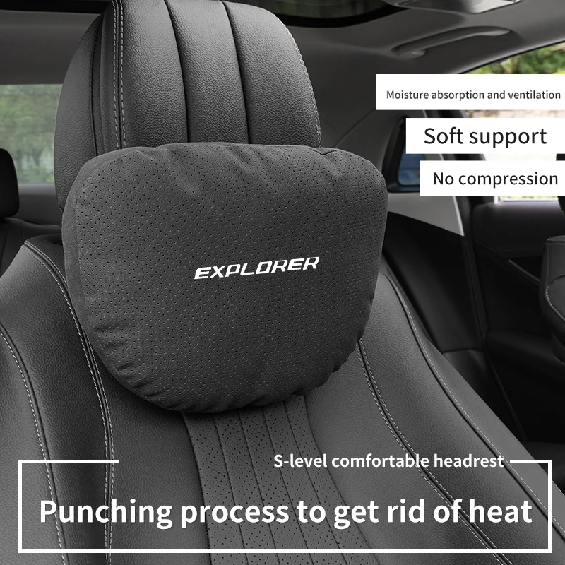 

Top Quality Car Headrest Neck Support Seat Soft Neck Pillow Breathable For Ford EXPLORER Protector Neck Interior Accessories