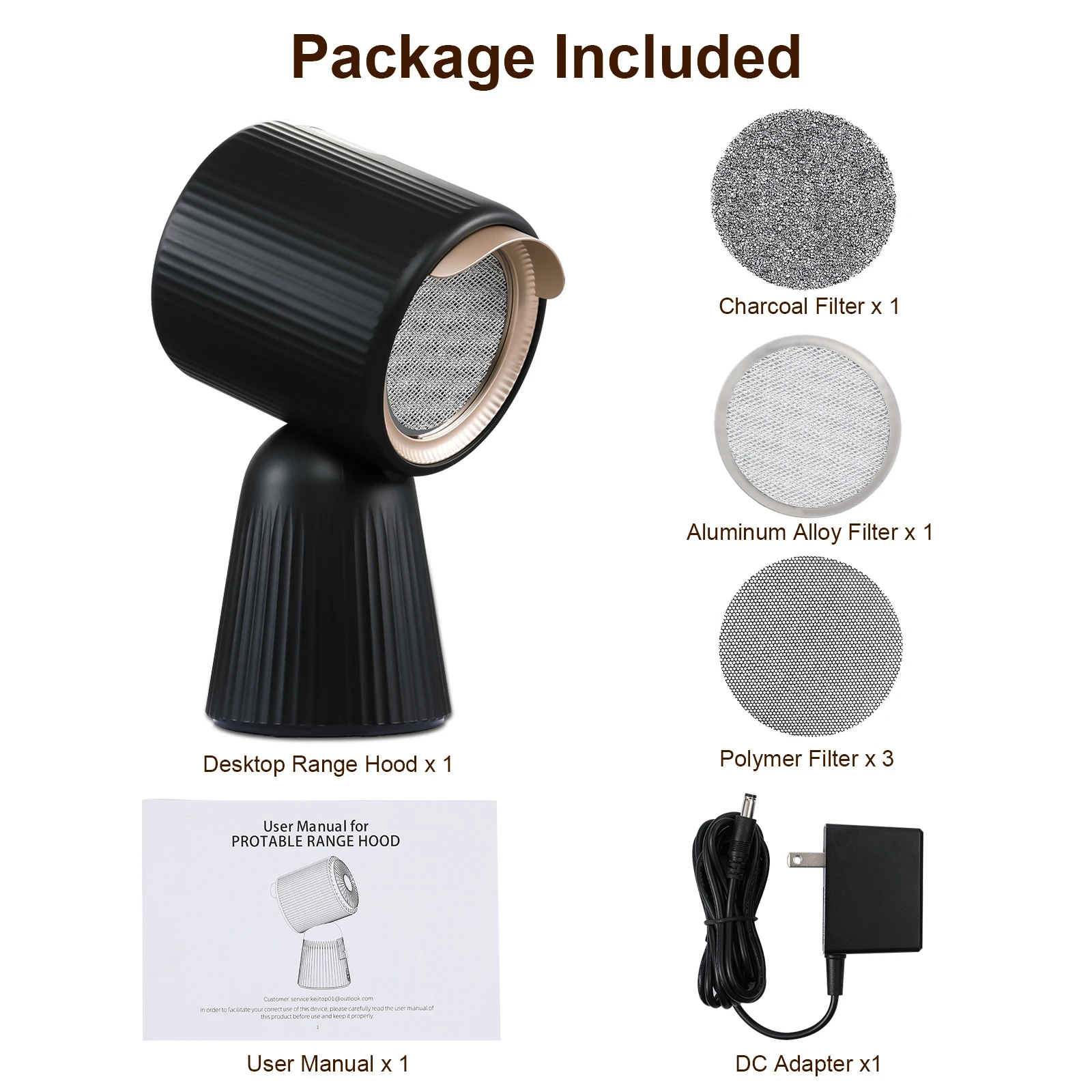 ‎Tieasy with 2 Speed Exhaust Fan Detachable Aluminum Filter Portable Range Hood ZMS-TBX8 4