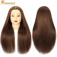 100% tête de poupée de cheveux humains réels pour la coiffure Kit de tête de formation professionnelle tête de Mannequin style pour pratiquer fer à friser chaud St 1