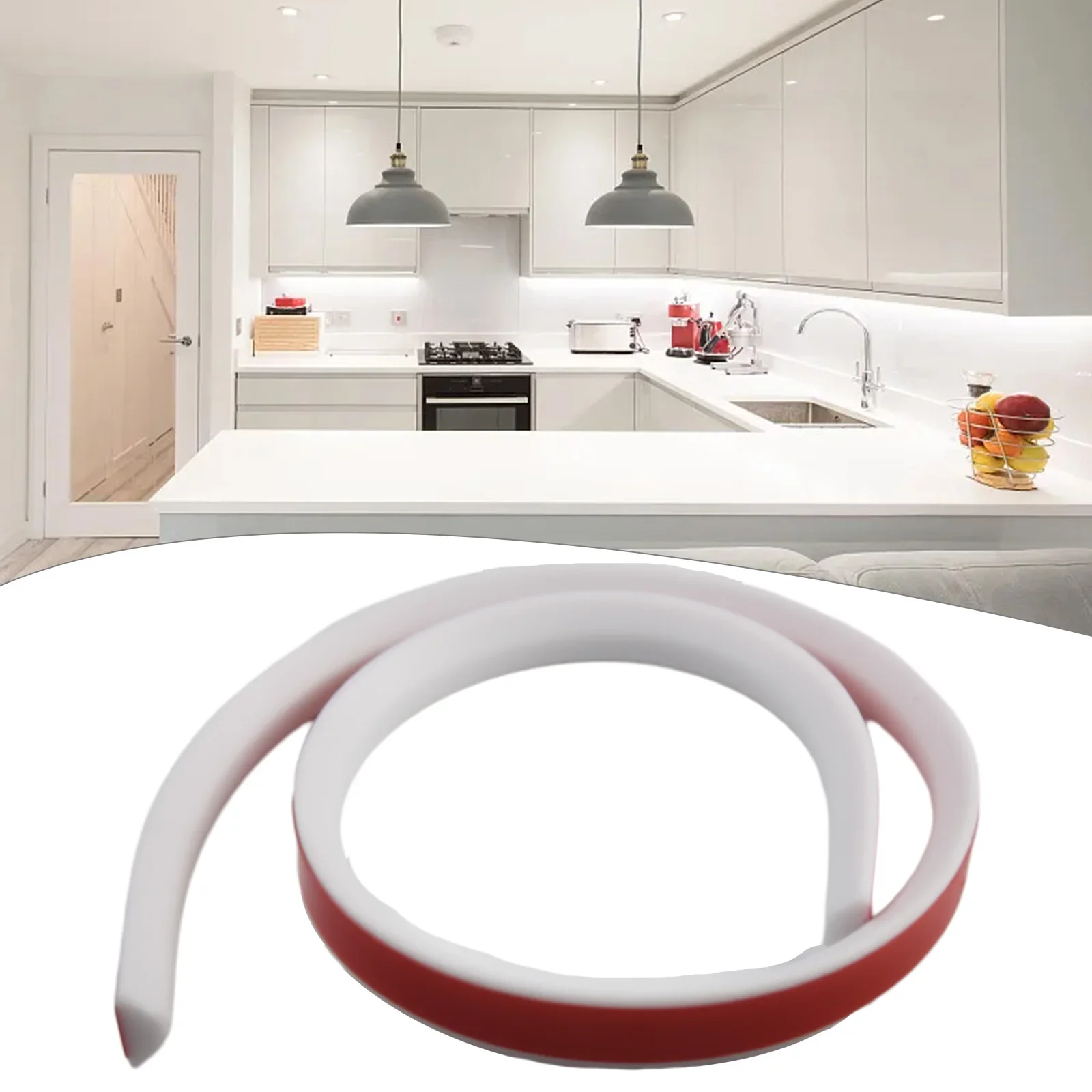 

Waterproof Seal Strip Bathroom Retention Water Barrier Strip Dry &Wet Separation Silicone Seal Strip Draught Excluder Stopper