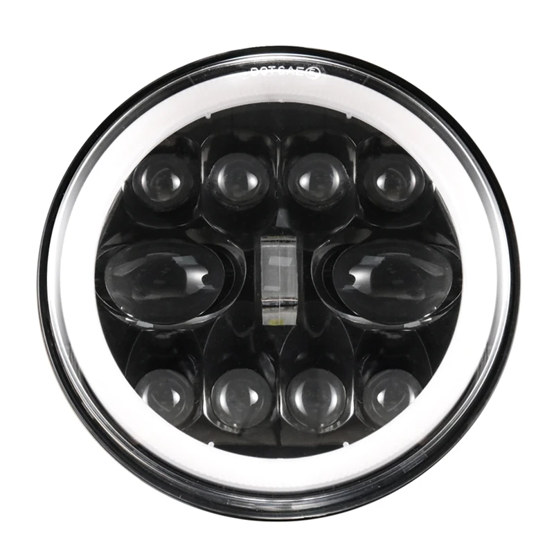 

7-дюймовая лампа дневных ходовых огней H4, круглая головка головного света 7 дюймов с желтым и белым глазом ангела, 41 Вт, 26 Вт, для Jeep Wrangler Lada Niva 4X4