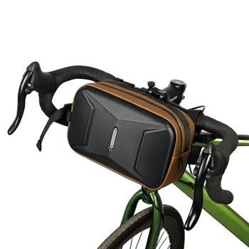 Borsa anteriore per bicicletta da 3 litri Borsa portaoggetti per manubrio con guscio rigido Borsa anteriore multifunzionale per barra trasversale