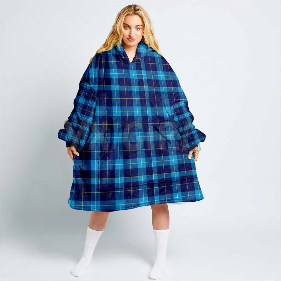 McKerrell Tartan Oodie Blanket Hoodie   3D Printed Winter Hoodie Women for Men Kids Winter Warm Plush Pajamas