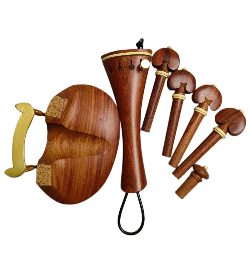 Viola Accessories Set Chinrest Pegs Tailpiece Endpin With Clamp