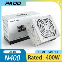 Aigo PADO N400 400W PC PSU Power Supply unit Black Gaming Quiet 120mm Fan 24pin 12V ATX Desktop computer Power Supply for