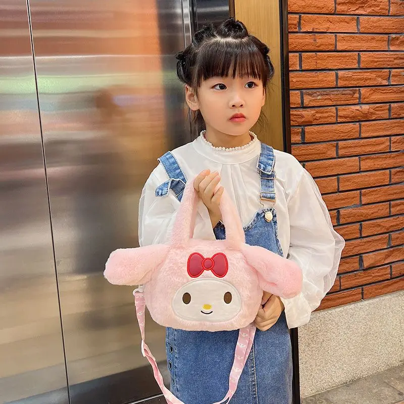 Sanrio Hello Kitty Kawaii Waist Bag Cartoon Cat Girl Fanny Pack Plush Cinnamoroll Cute Melody Embroidery Crossbody Bag Handbag crossbody bags waist packs